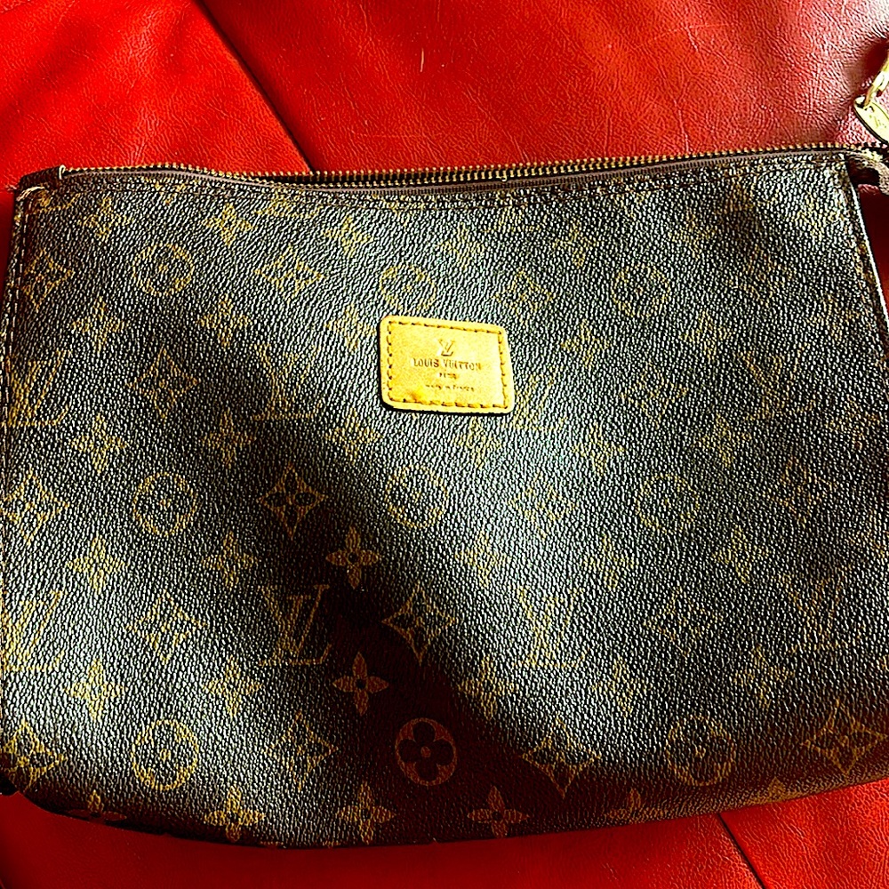 Louis Vuitton Brown Leather Clutch